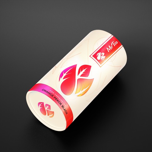 Drink design with the title 'Package design for High Caffeine Tea'