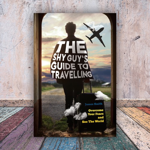 Travel book cover with the title 'The Shy Guy's Guide to Travelling Book Cover'