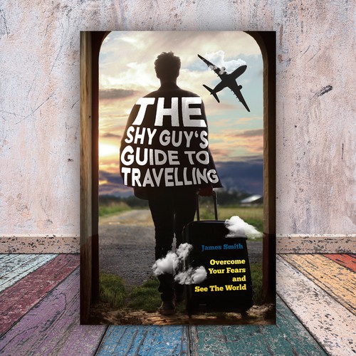 Door design with the title 'The Shy Guy's Guide to Travelling Book Cover'