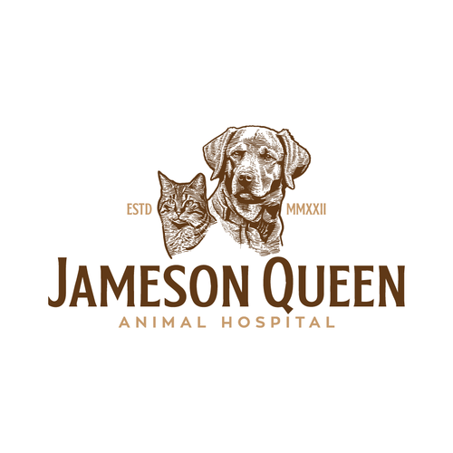 Engraving logo with the title 'logo for animal hospital'