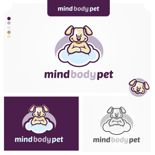 Puppy logo with the title 'logo concept for pet accessory store'