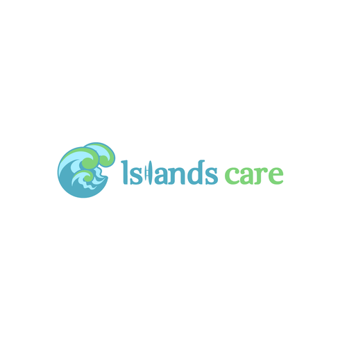 Paddle design with the title 'Wave Logo Concept for Islands Care'