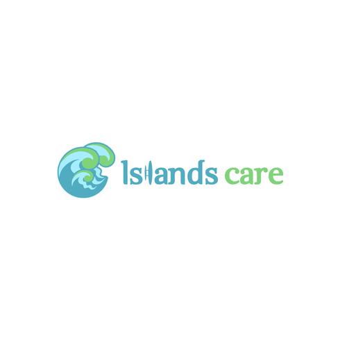 Canoe design with the title 'Wave Logo Concept for Islands Care'