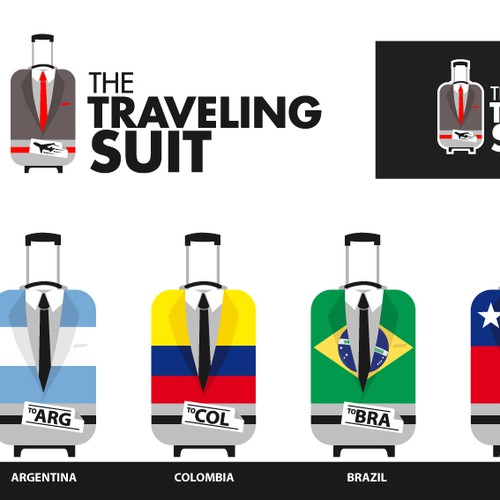Blogging logo with the title 'Logo Design for TravelingSuit'