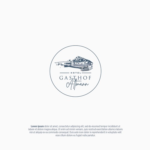 App brand with the title 'Branding & Full CI package for  'Hotel Gasthof Altmann'''