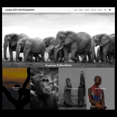 Custom design with the title 'Photography and Print E-commerce Website'