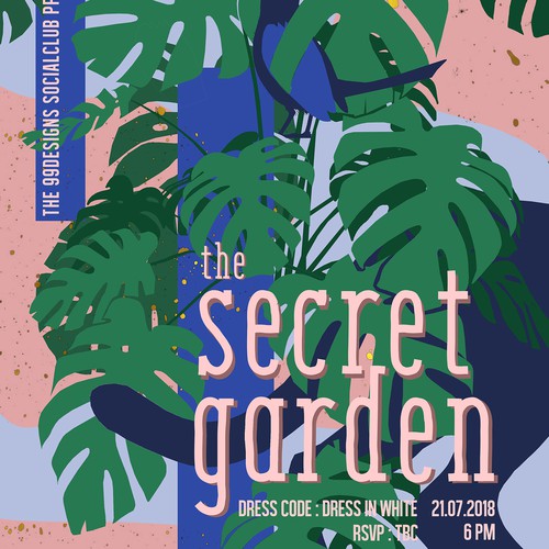 Plant illustration with the title 'Event poster'