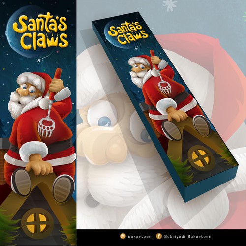 X-mas design with the title 'SANTA'S CLAWS'