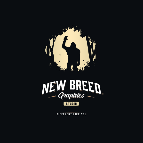 Yeti logo with the title 'New Breed Graphics Studio Logo'