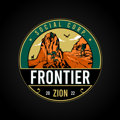 Hiking logo with the title 'Logo design contest entry'