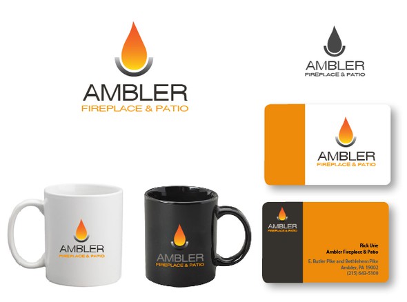 Fireplace logo with the title 'Logo for Ambler Fireplace & Patio'