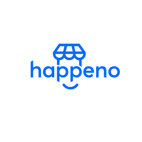 Marketplace logo with the title 'Logo concept for Happeno'