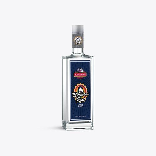 Vodka label with the title 'Packeging Design'