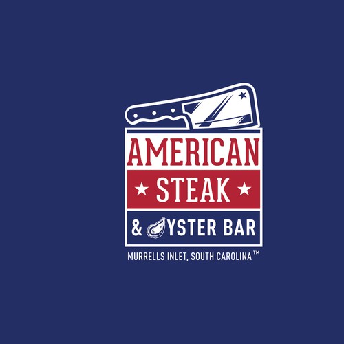 S brand with the title 'AMERICAN STEAK & OYSTER BAR'