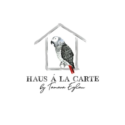 Watercolor brand with the title 'Watercolor logo for Haus à la Carte'