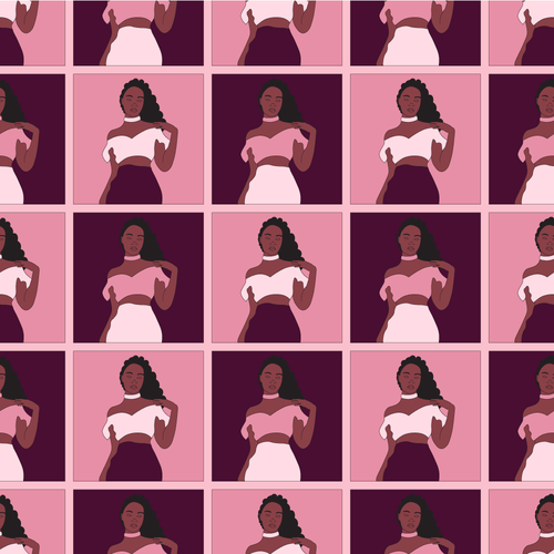 Textile design with the title 'Pattern'