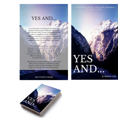 Photography book cover with the title 'Concept for a Memoir of accepting hope through tragedy'