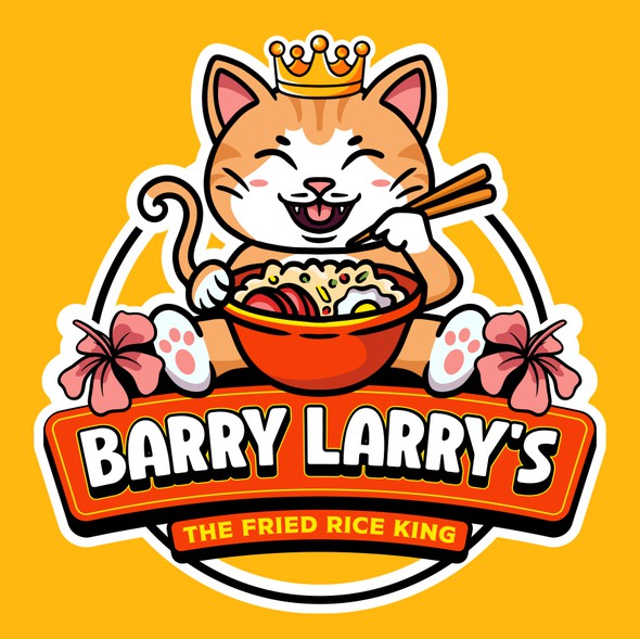 Breakfast design with the title 'Barry Larry's The Fried Rice King'