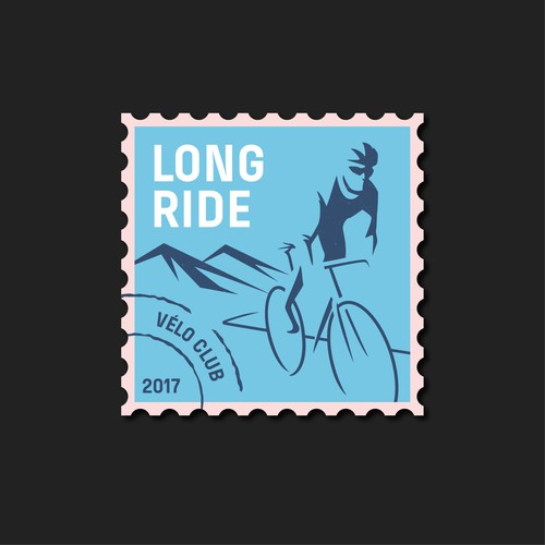 Cycling design with the title 'Vintage cyclist Logo'