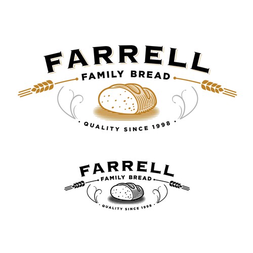 Bread logo with the title 'Farrell Family Bread logo'