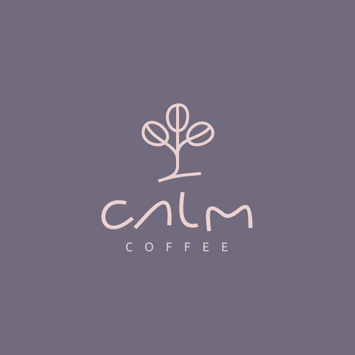 Brand logo with the title 'Calm Coffee'