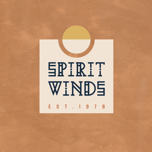 Desert logo with the title 'Spirit Winds'