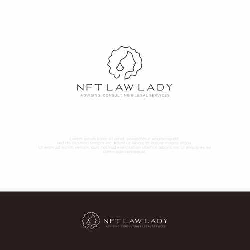 Lady design with the title 'Lady Law Logo Design'