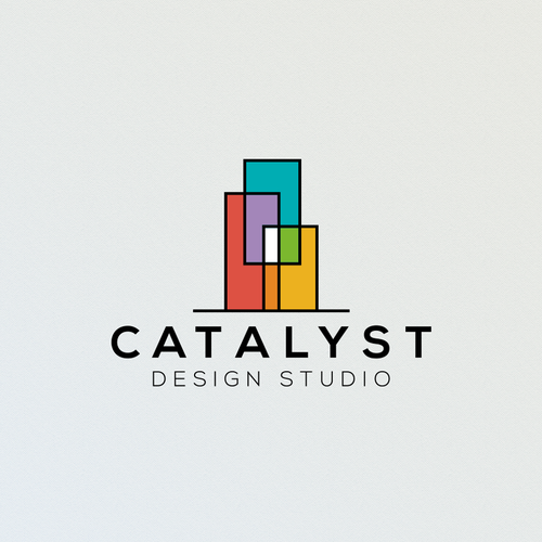 Bauhaus logo with the title 'Clear logo concept for Catalyst Design Studio '