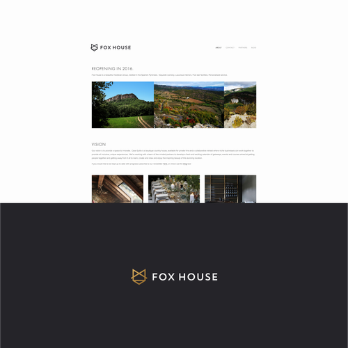 Travel brand with the title 'Fox House'