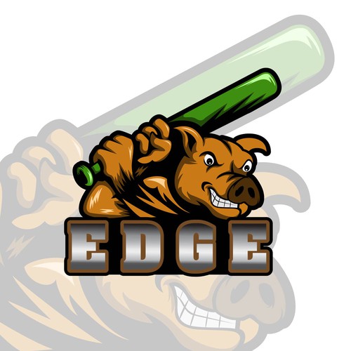 Hog logo with the title 'Logo design for baseball team'