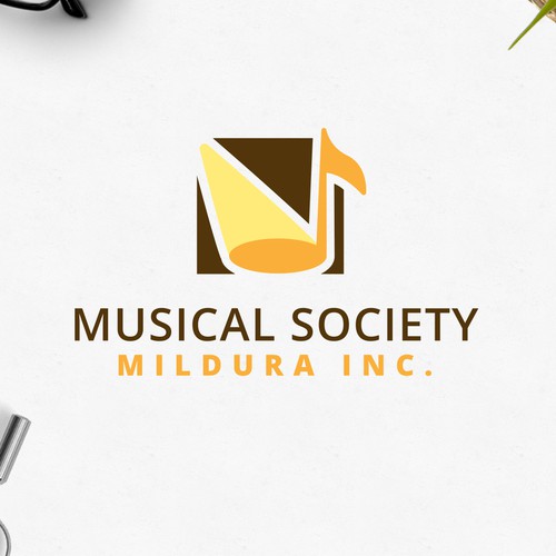 Note design with the title 'Music Society'