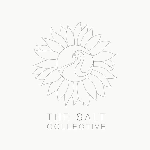 Sunflower design with the title 'THE SALT COLLECTIVE'