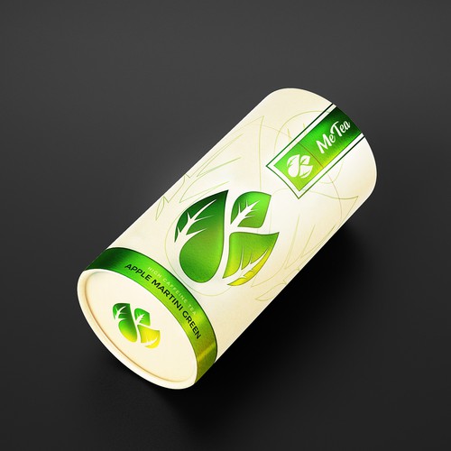 Tea label with the title 'Package design for High Caffeine Tea'