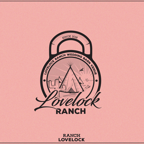 Lock logo with the title 'Western Logo for Lovelock Ranch!'
