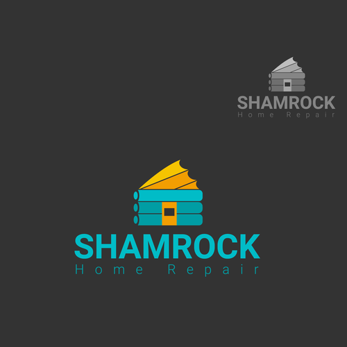 Shelter design with the title 'Logo concept for home repair'