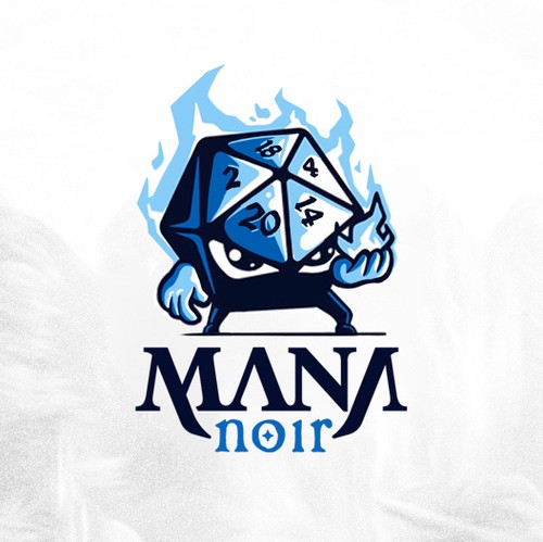 Game logo with the title 'Fun Fantasy Dice Character'
