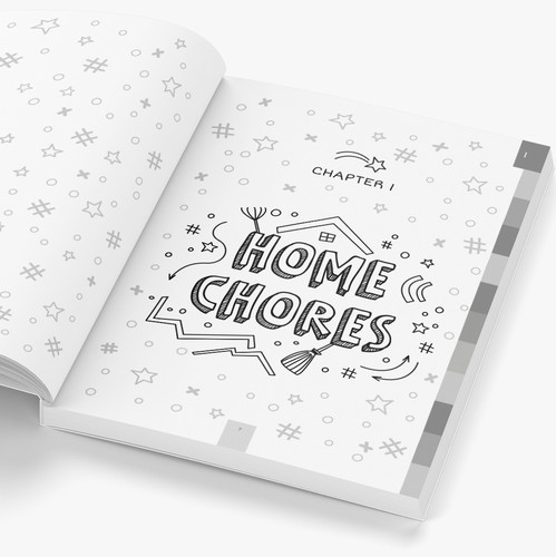 Layout design with the title 'Interior Book Design / The Excuse Encyclopedia'