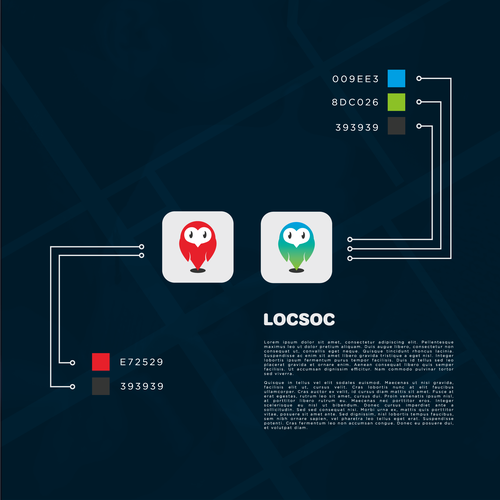 Nightclub design with the title 'Locsoc'