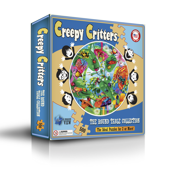 Board game design with the title 'Round Table Puzzle'