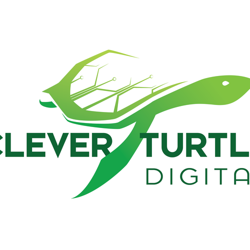 Sea turtle design with the title 'Clever Turtle'
