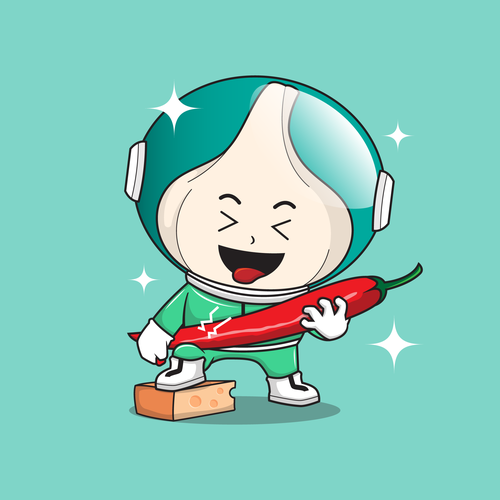 Food and drink artwork with the title 'Onion mascot for sauce product'