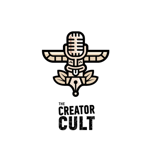Content design with the title 'Podcast logo concept'