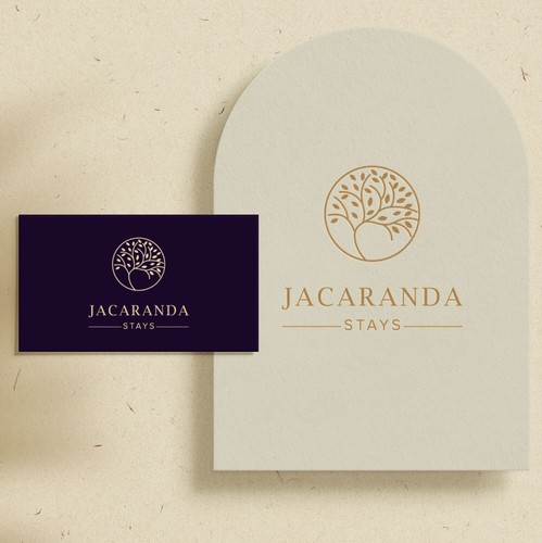 Art line design with the title 'Jacaranda tree logo'