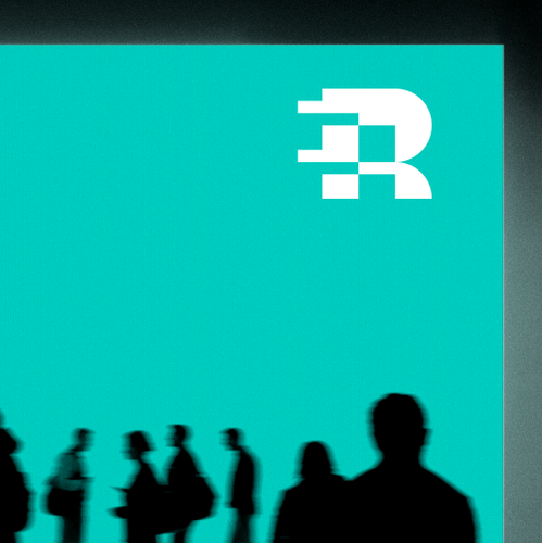 R design with the title 'logo design'