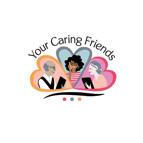 Heart design with the title 'your caring friends'