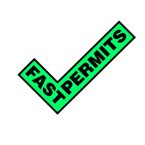 Check design with the title 'FASTPERMITS'