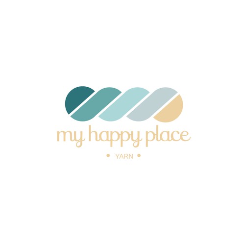 Yarn logo with the title 'my happy place yarn'