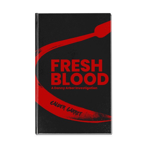 Graphic book cover with the title 'Crime Novel'