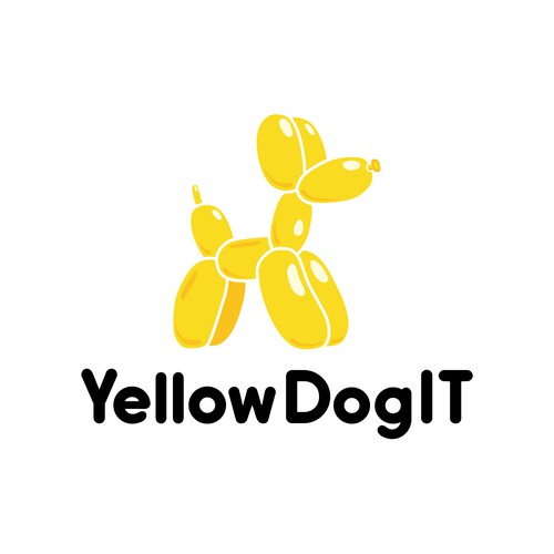 Balloon design with the title ''Yellow Dog IT' logo'