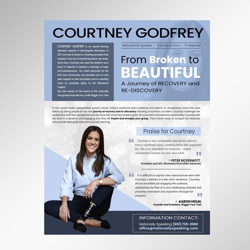 Speaker design with the title 'Flyer for motivation speaker'